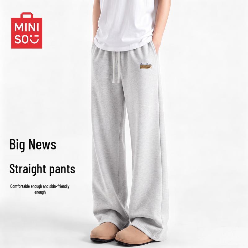 MINISO Men's Heavyweight Loose Straight-Leg Casual Pants