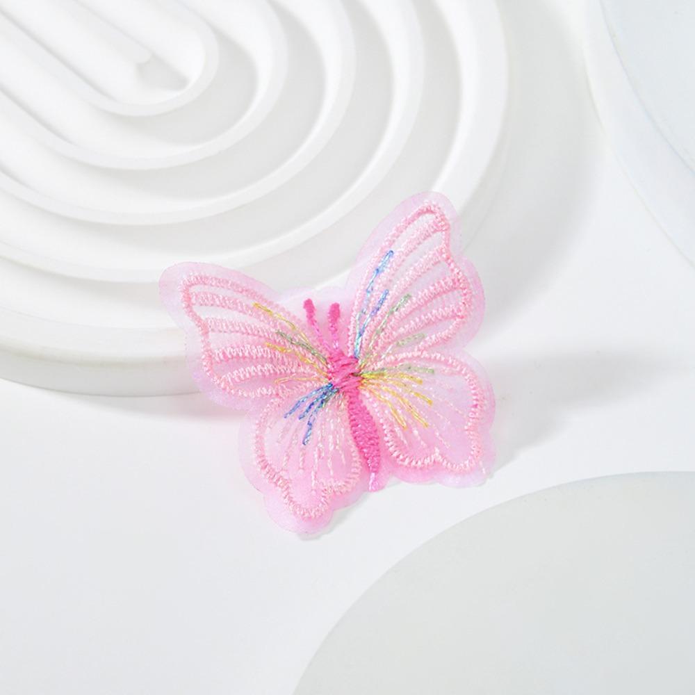 100PCS Colorful Lace Butterfly Patch Embroidered Fabric Appliques  Sewing Craft Decoration