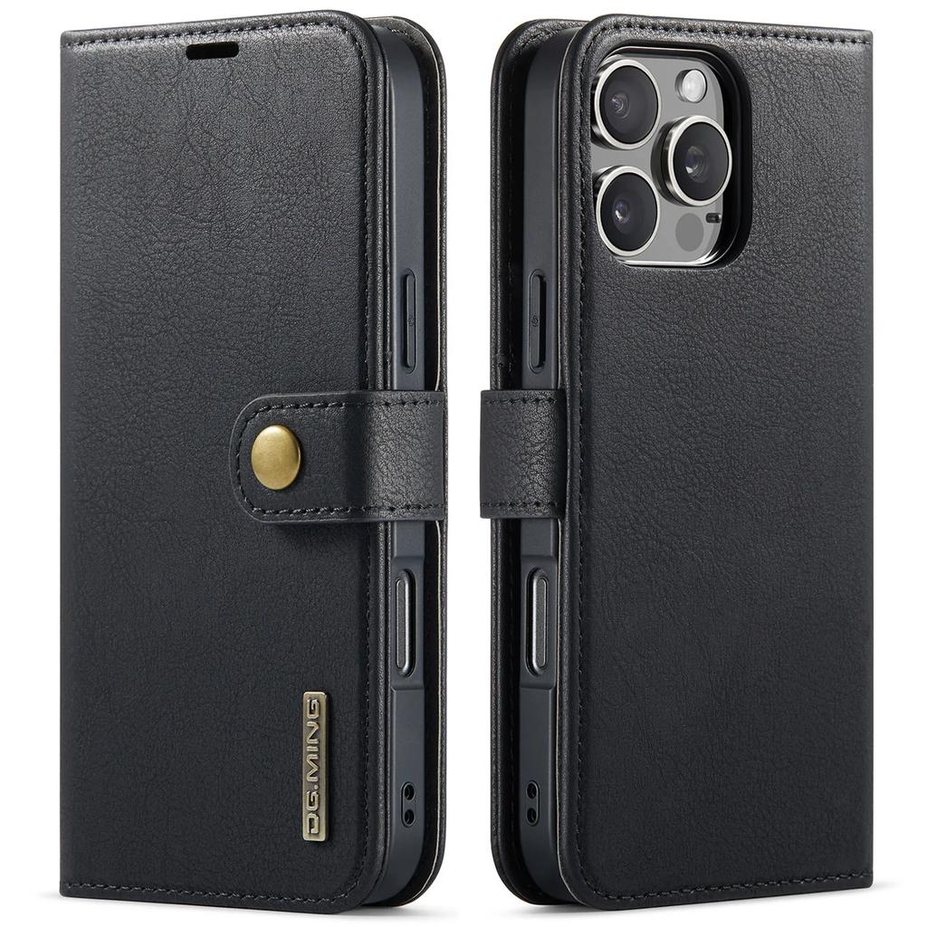 2 in 1 Detachable Cards Solt Wallet Leather Book Case For iPhone 16 Pro Max 15 Plus 13 12 11 Book Flip Bag Pocket Magnetic Cover
