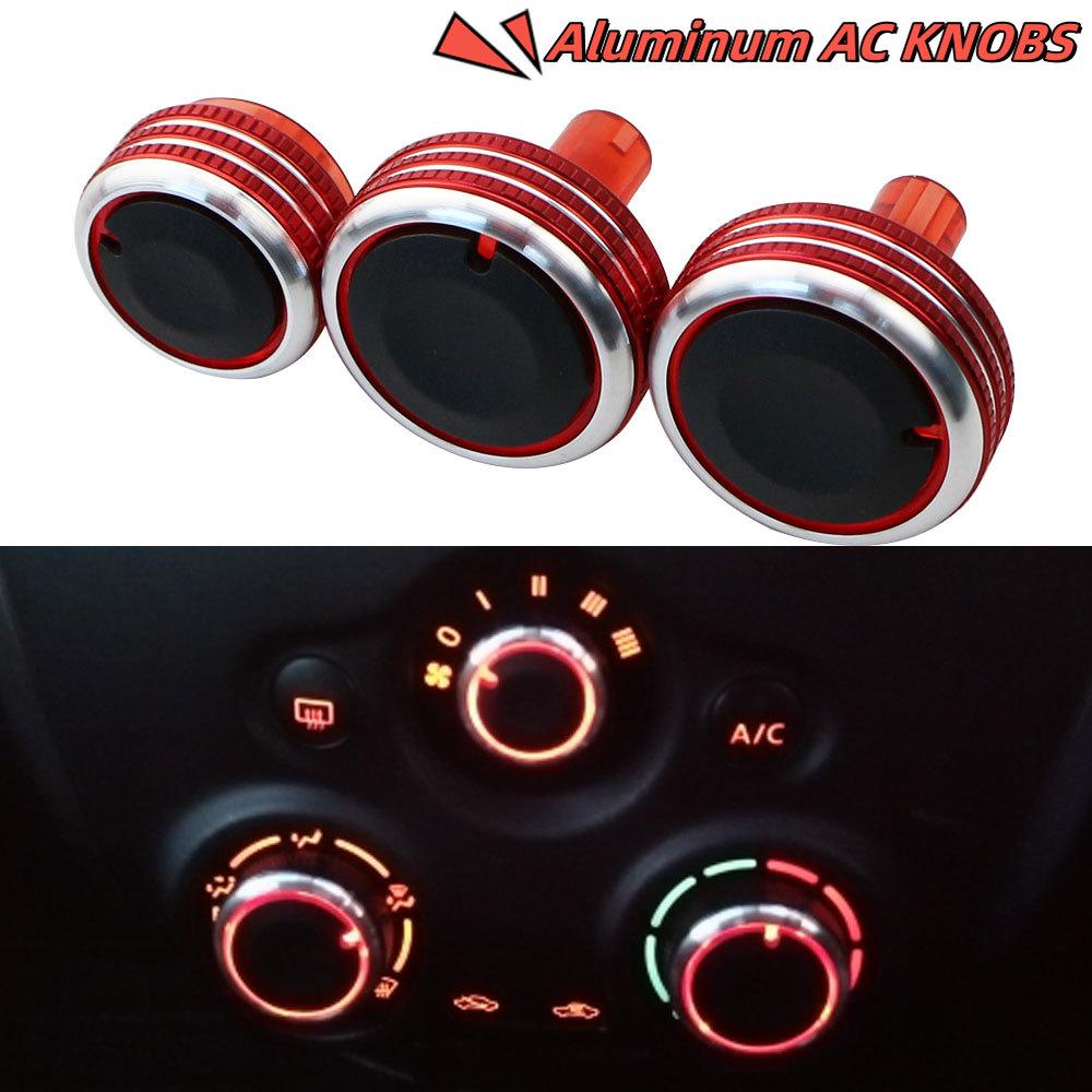 For Nissan New Sunny March Car A/C Knobs 3Pcs/Set Heater Control Switch Air Conditioning Knob Modification