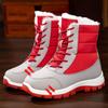 Womens Winter High-Top Snow Boots Warm Non-Slip Flat Heel Plus Size Cotton