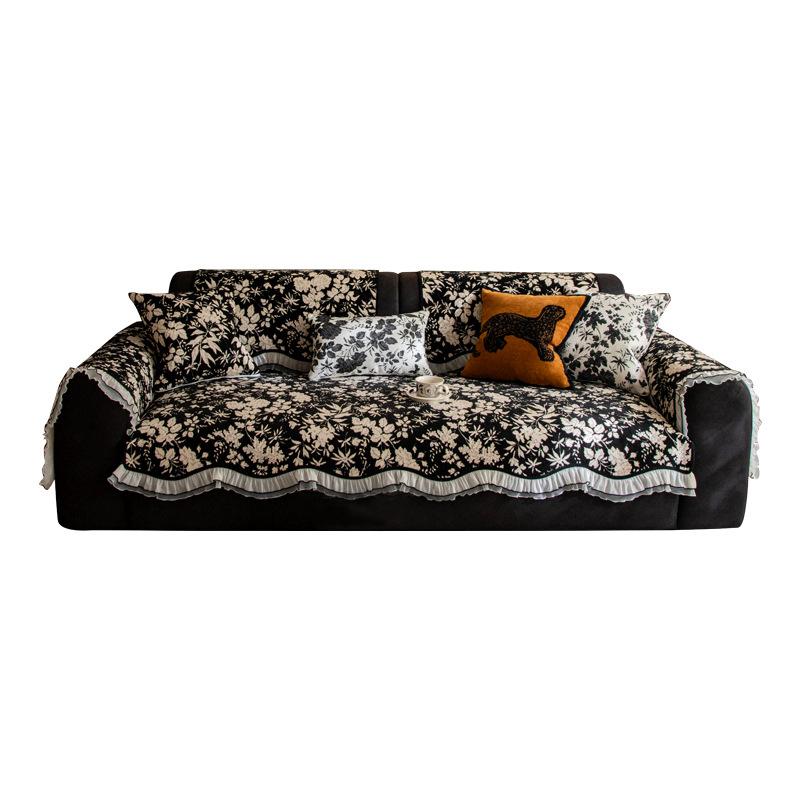 Special-shaped Sofa Cushion 2025 New Retro High-end Four-season Chenille Non-slip Fixed Sofa Cover