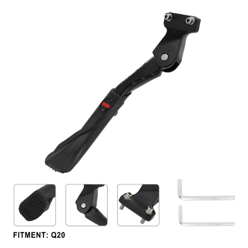 Aluminum Alloy Adjustable Side Kickstand for Q20 Electric Scooters Non Slip Base Ensuring Stable Support on Any Surfaces