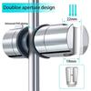 Shower Holder Bracket, Adjustable Replacement Shower Holder 18-25 Mm ABS Shower Head Bar Mount, Uphill With Chrome Finish, Grey