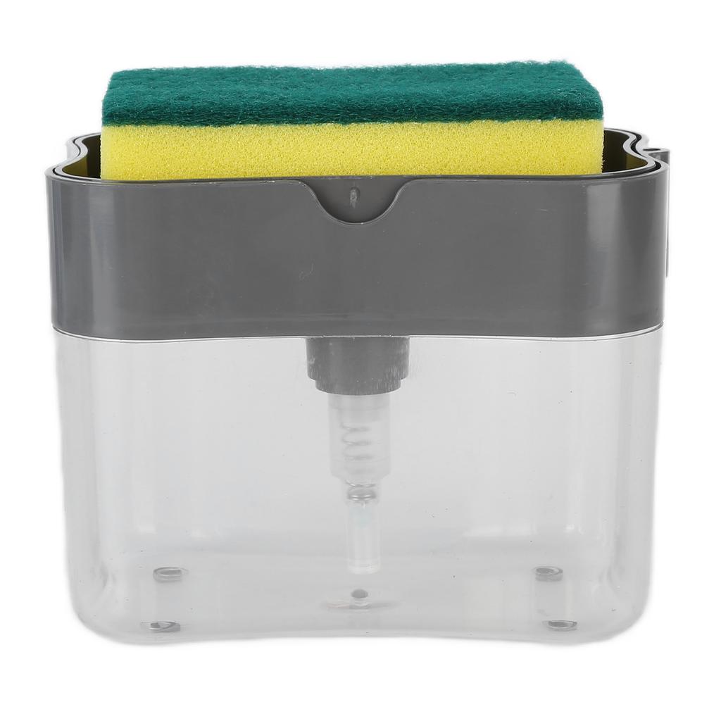 Portable Soap Dispenser Manual Liquid Container Soap Organizer Hand Press Liquid Box for KitchenGrey