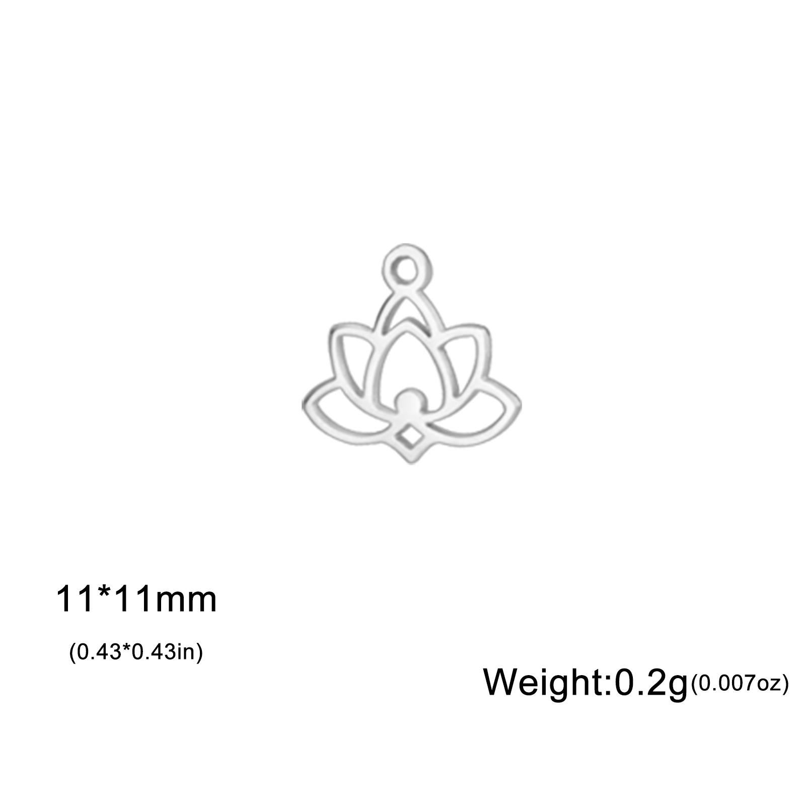 

Teamer Buddhist Lotus Flower Charms for Jewelry Making Delicate Stainless Steel Pendant for Bracelet Earrings DIY Wholesale