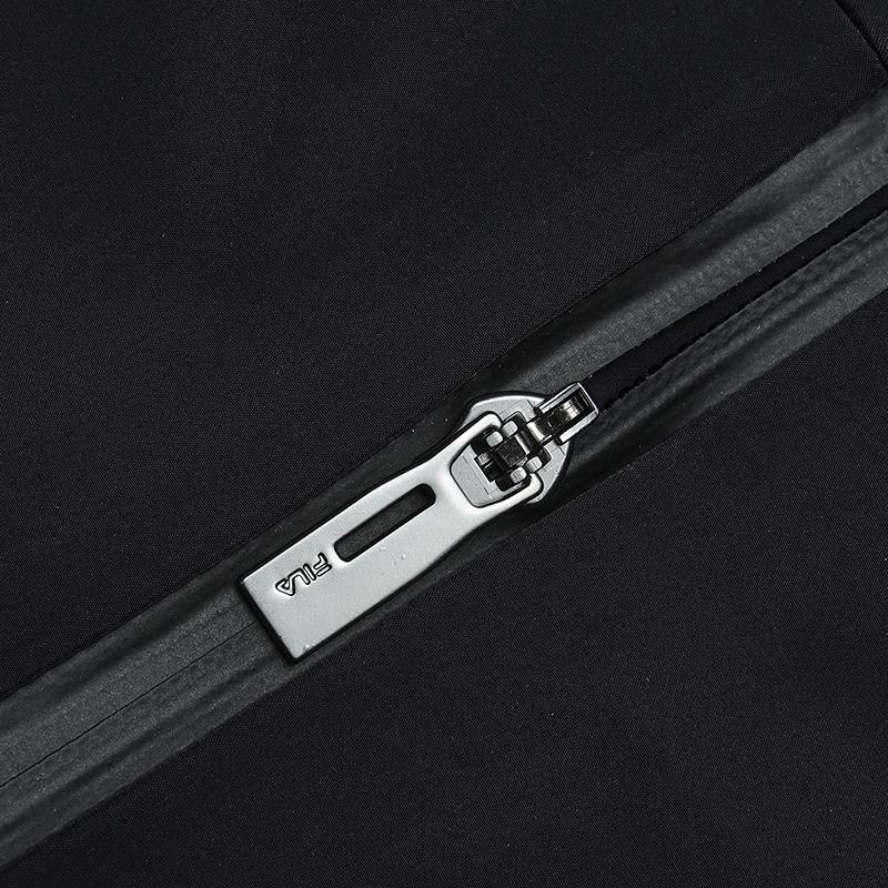 Fila Blue Simple Versatile Hooded Zip Long Sleeve Jacket Men Jackets Black F11M512703FBK