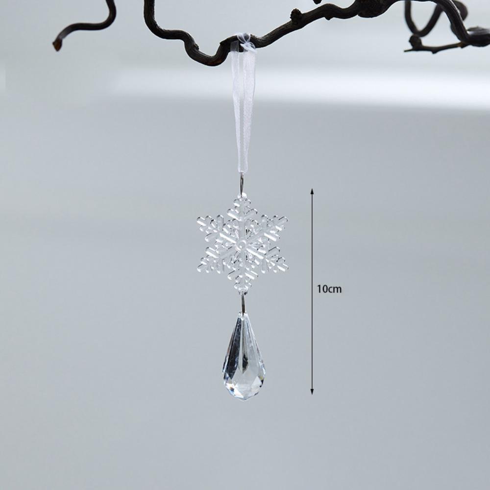 

Прозрачные подвесные украшения Снежные бусины Звезда Украшение для рождественской елки Рождество A