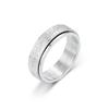Titanium Steel Frosted Ring Rotatable Anti-anxiety Decompression Ring Ring Couple Ring