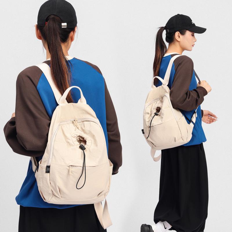 Schoolbag Casual Outdoor Backpack Women's 1011 New Computer School Bag Large Capacity Short Trip Light Travel Mountaineering Backpack