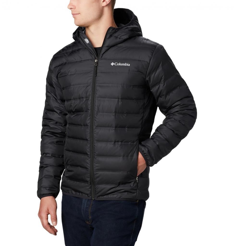 Jacke Columbia Herren Lake 22 Daunen Kapuze schwarz