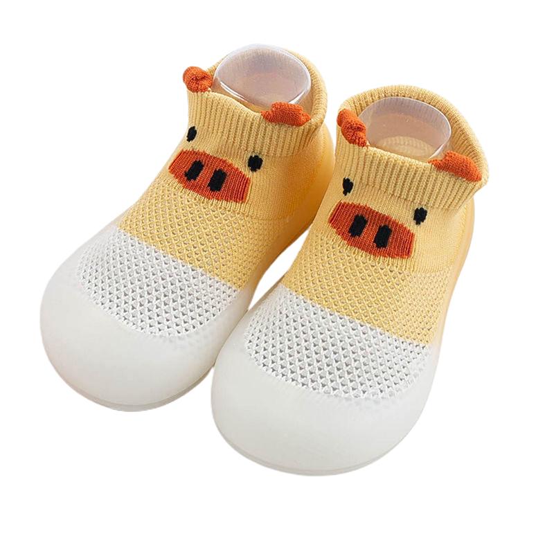 Suefunskry Baby Sock Shoes Toddler Cartoon Soft Rubber Sole Non Slip Indoor Floor Slipper for Infant First Walking Trainers Shoe