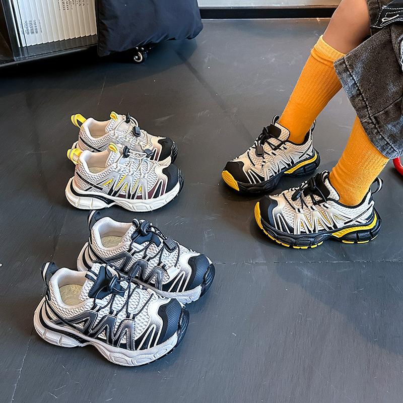 2025 new children's sports shoes spring and autumn boys casual shoes students running shoes dad shoes girls mesh shoes