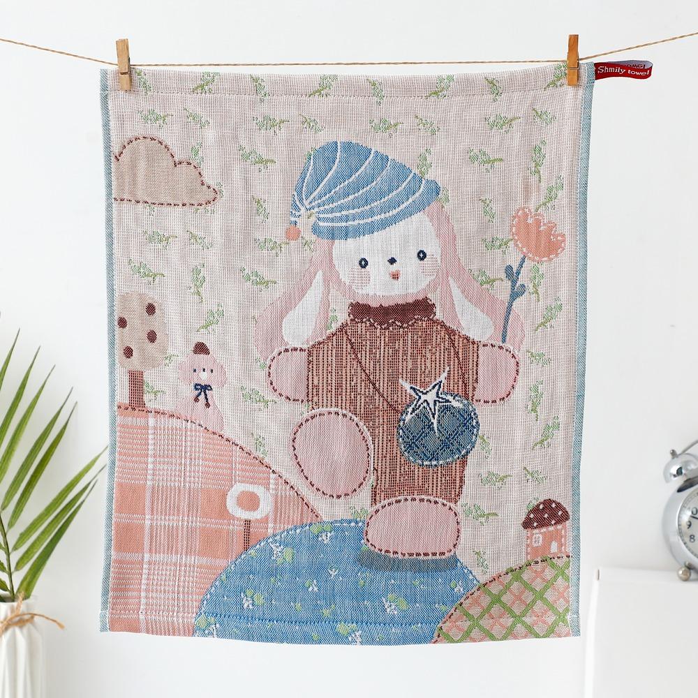 Cartoon Large Hand Towel 4 Layer Cotton Gauze Tea Towel New Pure Cotton Dish Cloth Home Restaurant