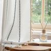 Embroidered Stripes White Partition Bedroom Decoration Bohemian Semi-Blackout Finished Curtains