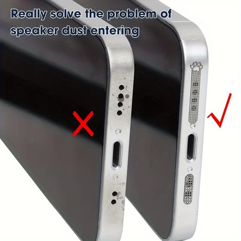 Set Of 8 Universal Cat Claw Dustproof Stickers For Phone Earphone Speaker Holes Dustproof Golden Mesh Dust Cover