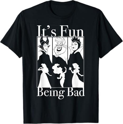 Villains Group Its Fun Being Bad Black T Shirt S