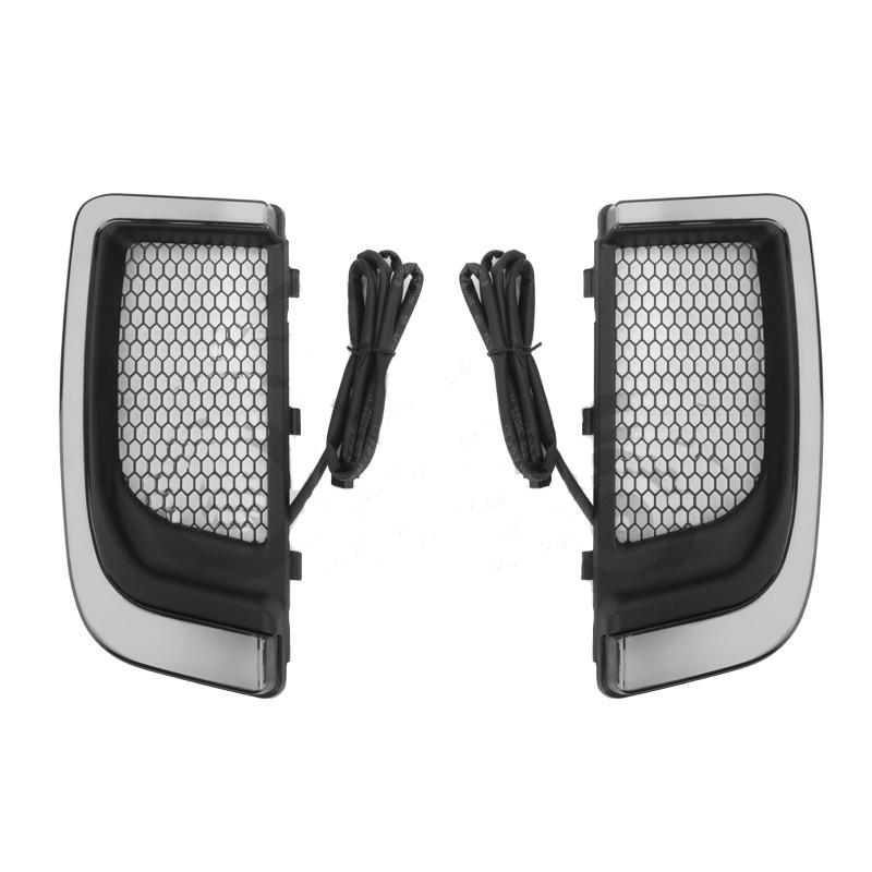Motorrad LED Tagfahrlicht Blinker Verkleidung Untere Gitter Für Harley Touring Street Electra Glide CVO Limited 2014-2022