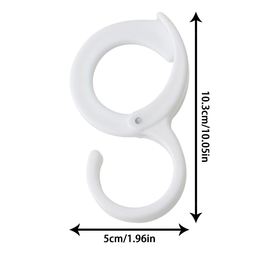 1pcs Windproof S Shaped Hooks Multi-purpose Wardrobe Closet Hook Household Card Position S-hook Ring Buckle With Safety Buckle