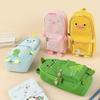 Large Capacity Cute Cartoon Animal Pencil Case - Durable Oxford Cloth  Suitable for Students and Daily Office Supplies