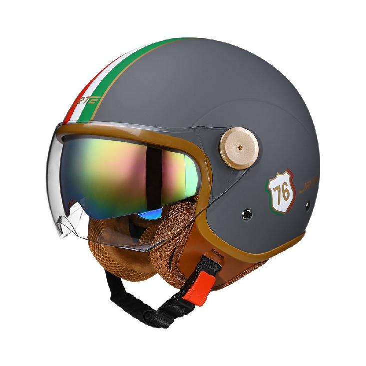 All-season Electric Vehicle Helmet for Men and Women, Dual-vision Safety Half Helmet