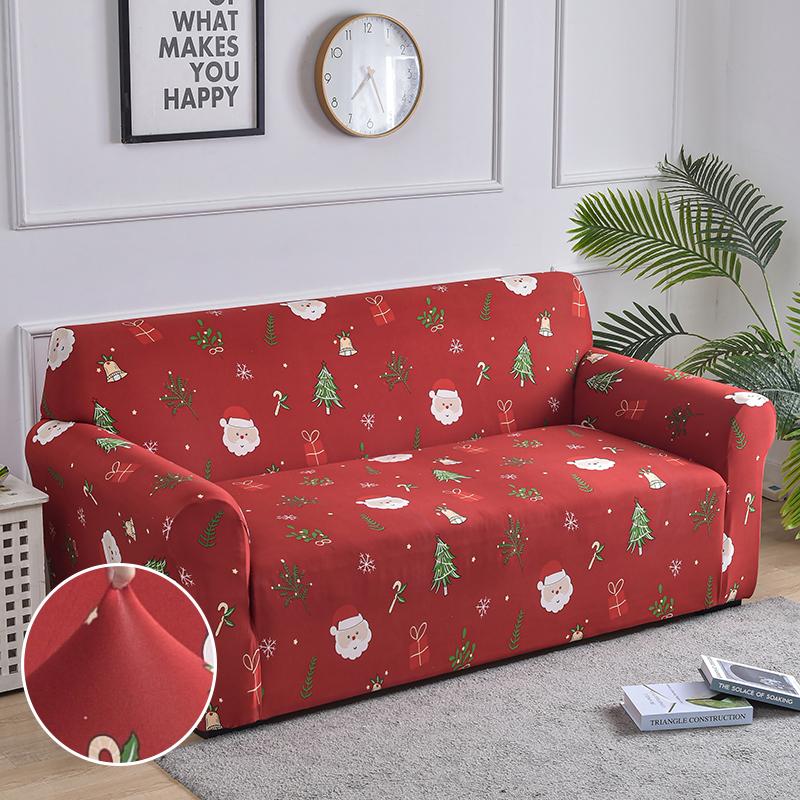 Christmas Sofa Slipcovers Stretch Sofa Cover for Living Room Kids Pets All Inclusive Couch Cover Non Slip Furniture Protector