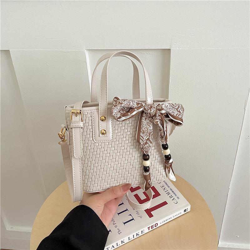 Women's Woven Texture Bucket Bag - 2026 Single Shoulder Cross-Body Handbag with Trendy Design