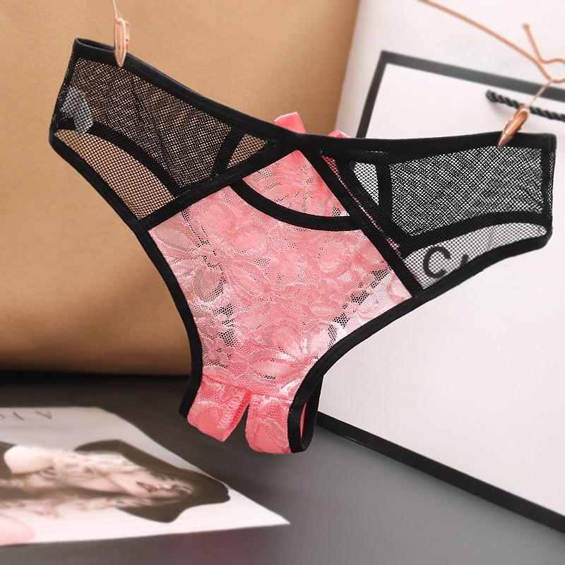 Top Sell Sexy Panties for Women Open Crotch Lace Briefs Low Waist Underwear Comfortable Sexy Underpants