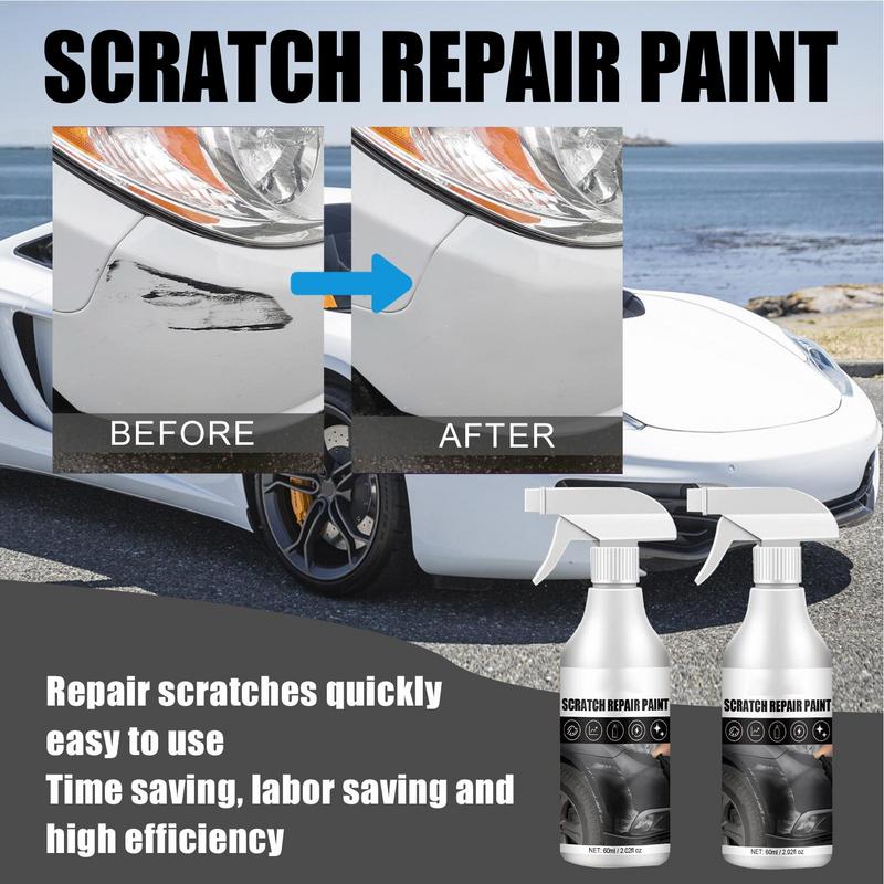 Scratch Repair Spray Black & White Portable Car Polishing Spray Deep Scratch Repairing Wax Scratch Remover Polishing Paint