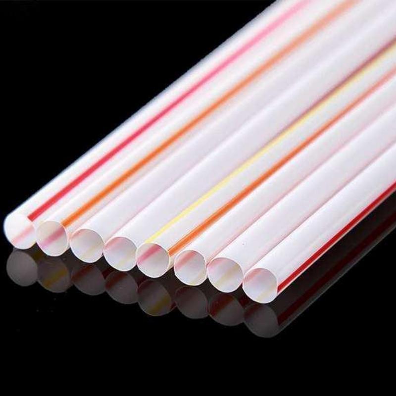 500Pcs Disposable Straws Individually Wrapped Single Stick Plastic Bubble Milk Tea Juice Coarse Bend Party Rainbow Straw