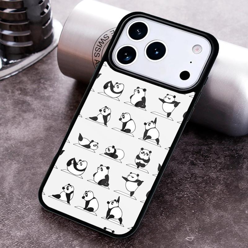 Cute Panda Fashion Phone Case For iPhone 17 16 15 14 13 12 11 Pro Max Plus 17Air Soft Silicone Cover