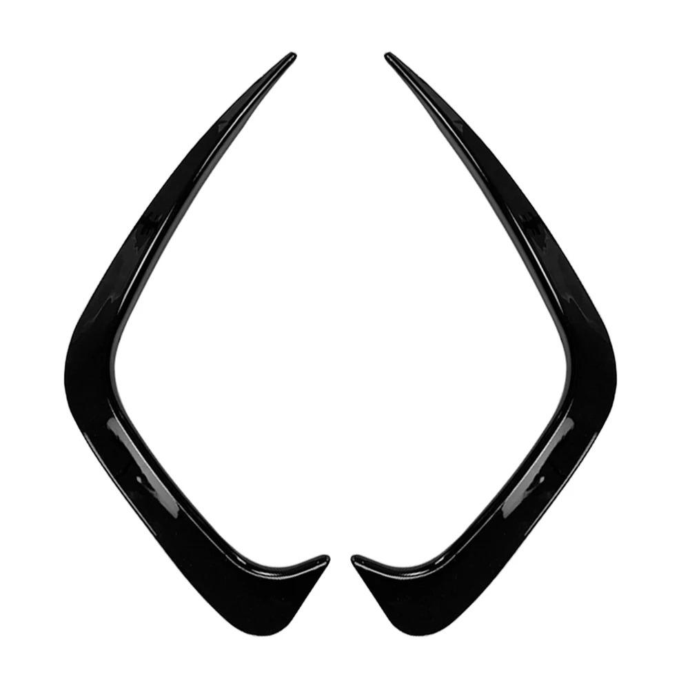 

2Pcs Carbon Fiber Car Rear Bumper Fog Light Eyebrow Trim Decoraion Accessories For BMW 3 Series G20 2019-2020 Glossy Black