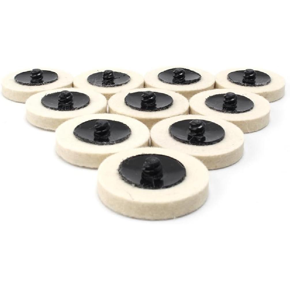 

10pcs 50mm x 8mm Wool Medium Grit Ceramic Polishing Buffing Pads Wheels for Angle Grinder, Die Grinder 2-inch（10Pcs）