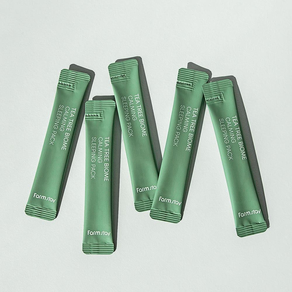 Farmstay Tea Tree Biome Calming Sleeping Pack Soothing Hydrating 4ml X 20pcs
