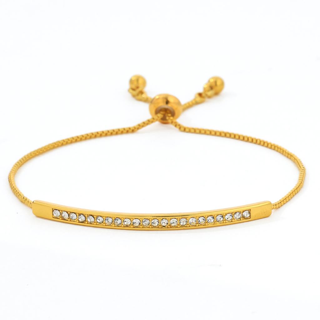 Xiyin, hot-selling creative and exquisite full diamond pull bracelet, micro-inlaid zircon single-row curved bracelet adjustable