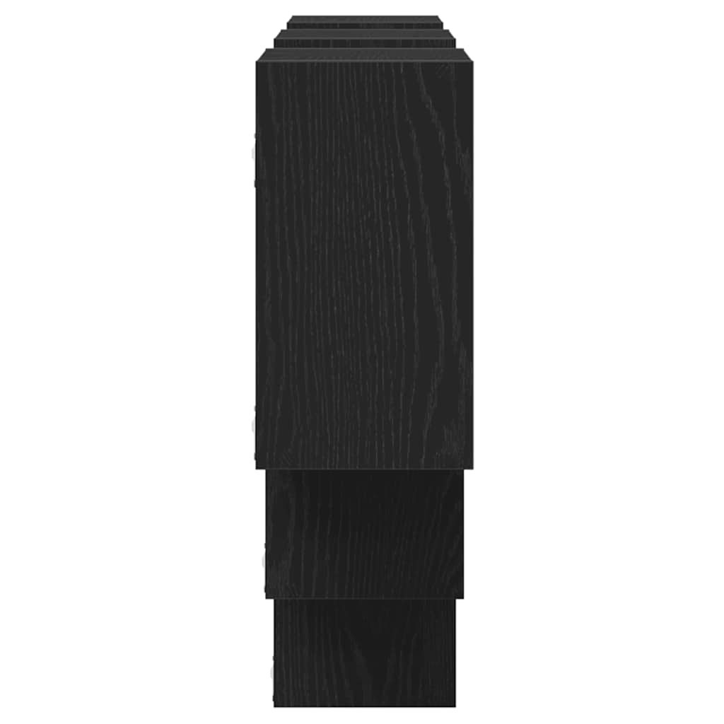 Wall Shelf Black Oak Look 159 x 18 x 66 cm Wood Based Panel