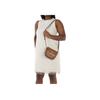 Michael Kors Hally Solid Color Vintage Letter Buckle Leather Saddle Bag Women Shoulder Bag Brown 32F1G2HC1L-230