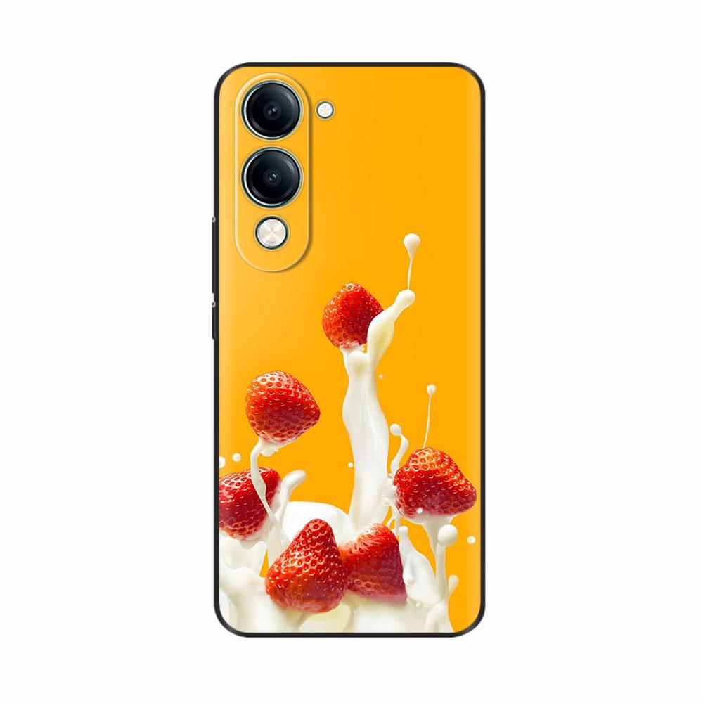 For Vivo Y19 5G Case V2432 Cute Cat Pattern Painted Back Cover Shockproof Soft Silicone Phone Case For Vivo Y19 VivoY19 Fundas