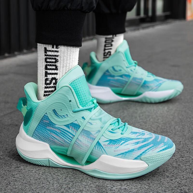 

Студенческие баскетбольные кроссовки 4-го поколения мужские и женские 2025 новые весенне-летние износостойкие фрикционные звуковые кроссовки для реального поля кроссовки для бега 45 мятный зеленый