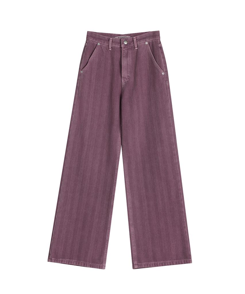 AVANDRESS Herringbone Wide Pants Beige