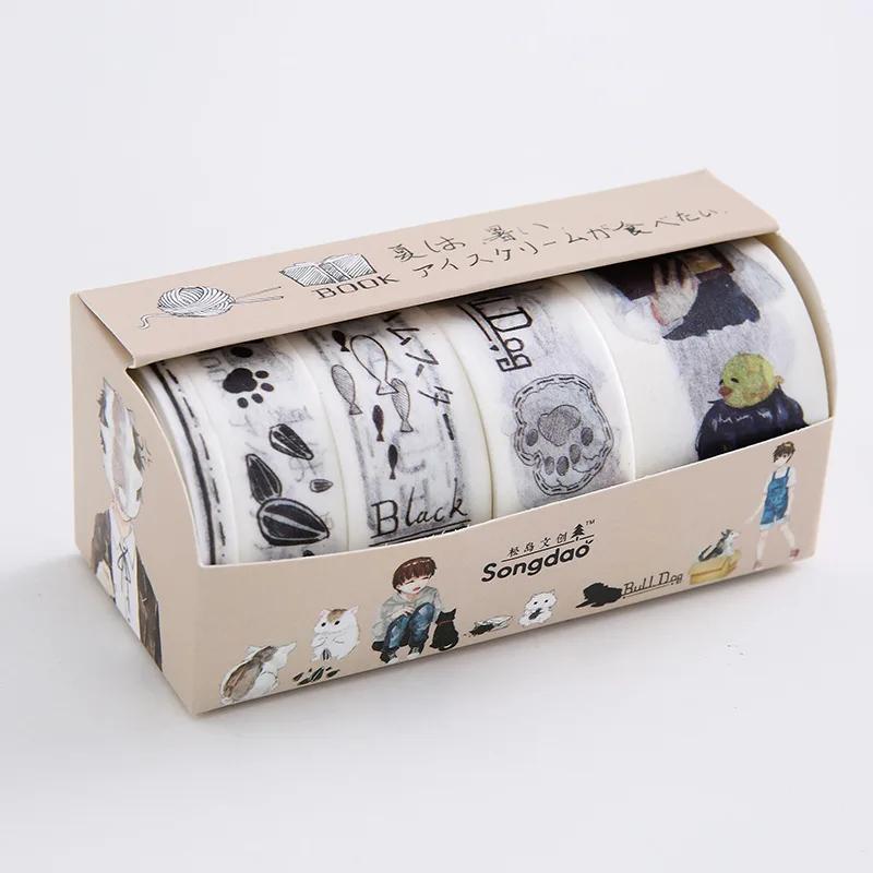 Beautiful Flower Anime Washi Tape Set 9cm Diy Decoration Scrapbooking Planner Masking Adhesive Tape Label Sticker Stationery