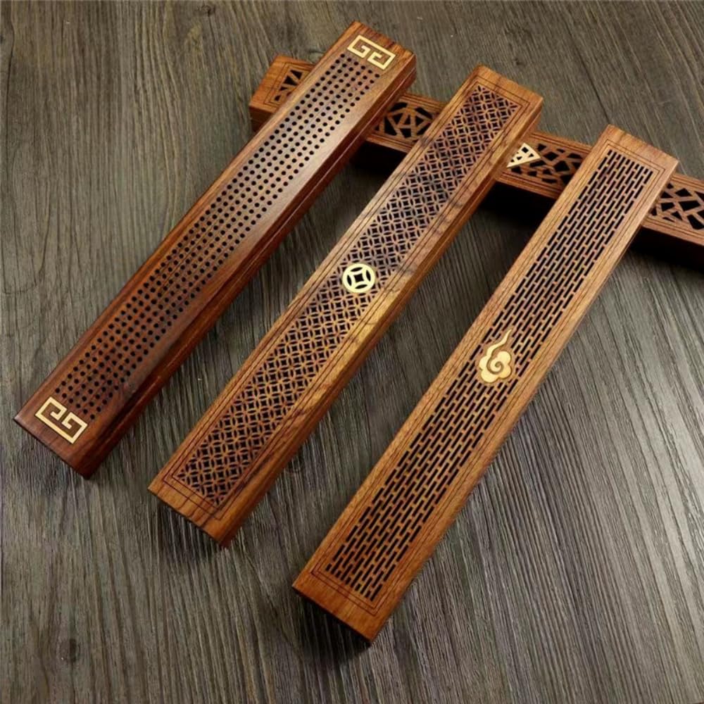 Incense Burner, Incense Holder, Incense Plate, Horizontal Stand, Incense Container, Incense Holder, Striped Rosewood, Buddhist Altar Accessories, Pet