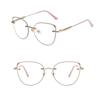 Anti-blue Light Glasses Cat Eye Metal Eyewear Women Men Exquisite Sweet Eyeglasses Blue Light Blocking Man Lady Computer Eyeglas