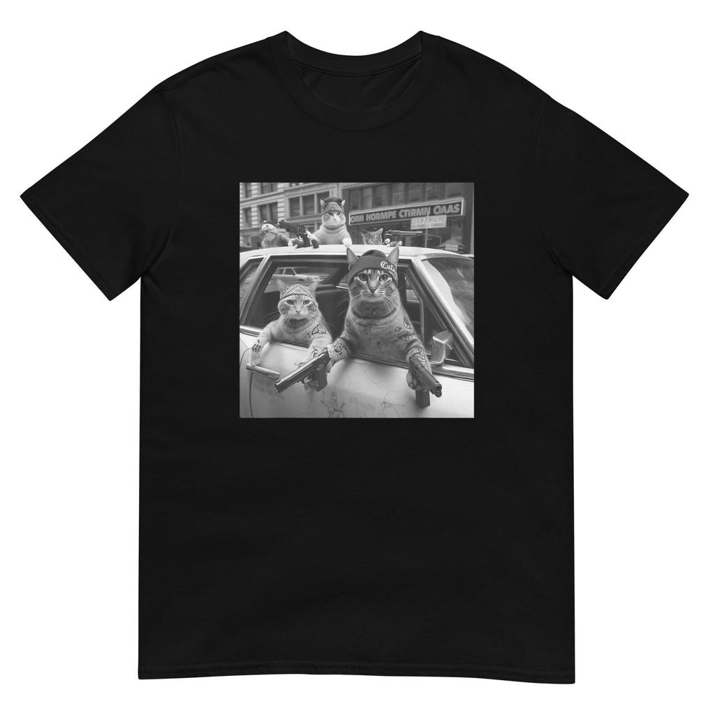 Cat Gang T-Shirt, Whimsical Cat-Themed Top, Casual Statement Shirt for Feline Fans, Gift for Cat Owners and Friends