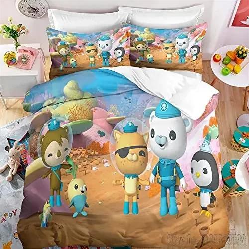 Admire Cartoon Octonauts Love Child Duvet Cover Set HD Comforter Cover for Kids Bedding Sets Bedclothes Bedroom Decor
