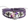 Sewerslvt Schizofrenia Dnb Cover Album Cartoon Creative Button Rope Button Purple Leather Bracelet Jewelry Charm Fans Gift