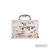 Portable Double-Layer Aluminum Alloy Cosmetic Case with Mirror and Password Lock