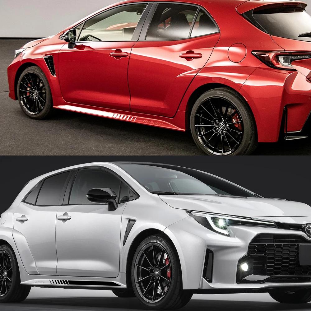 Car Vinyl Decals Side Skirt Graphics Racing Stripes Sticker Waterproof Hatchback Decor Accessories For Toyota Corolla GR Four