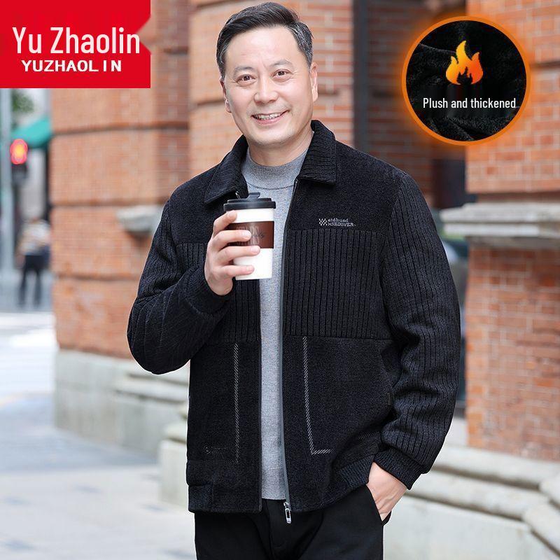 Dad's 2024 Casual Spring/Autumn Jacket for Elderly Men - Ideal for 50-Year-Olds and Up.