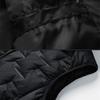 Men Autumn Winter Thickened Waistcoat Hooded Sleeveless Pockets Zipper Placket Vest Coat Down Vest Outwear Streetwear